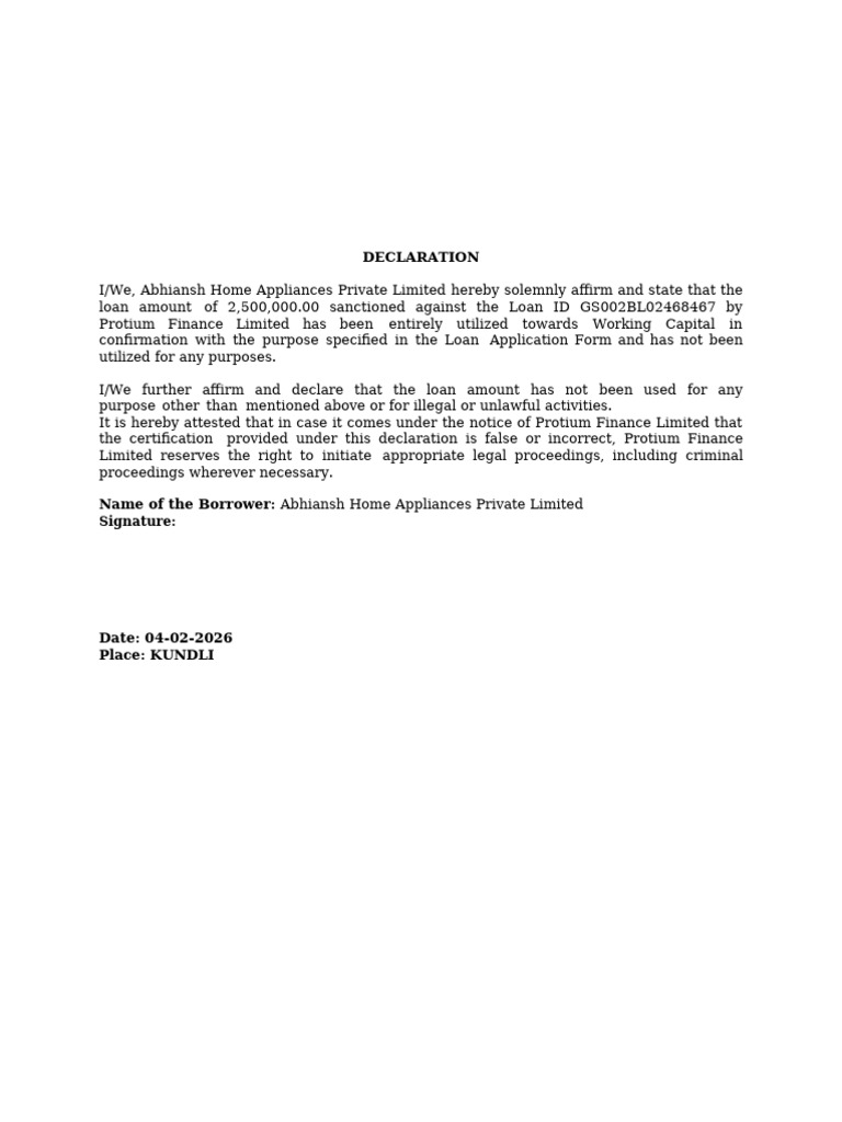 GS002BL02468467 - End Use Form | PDF