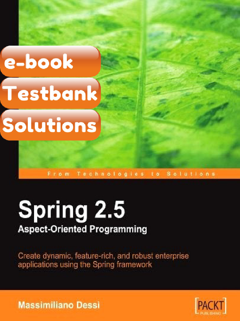 Testbank - Spring 25 Aspect Oriented Programming | PDF
