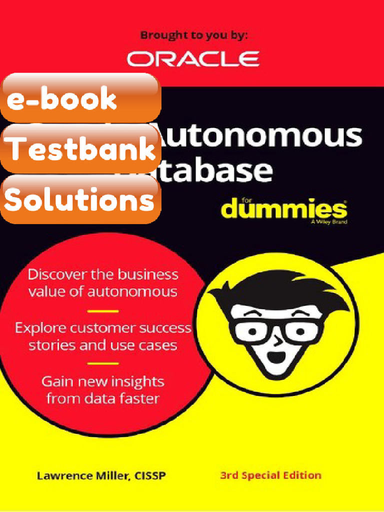 Ebook & Testbank Oracle Autonomous Database For Dummies 3rd Special ...