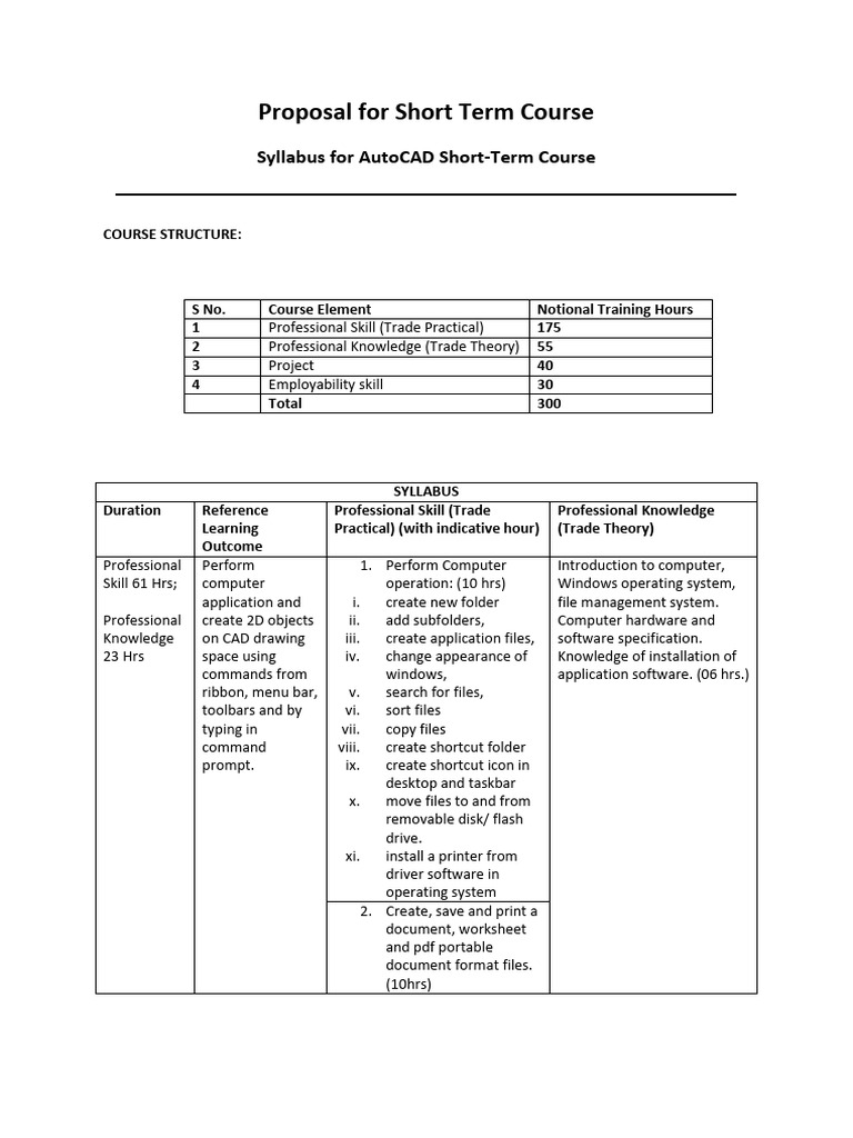 Autocad Short Term Course v3 | PDF | Computer Aided Design | Computer File