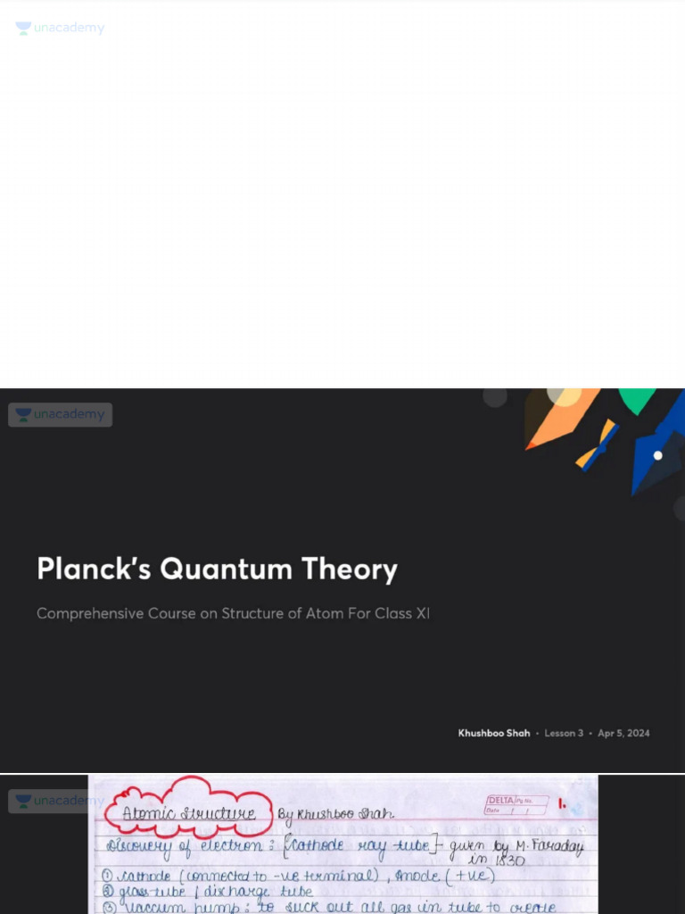 Plancks Quantum Theory With Anno | PDF