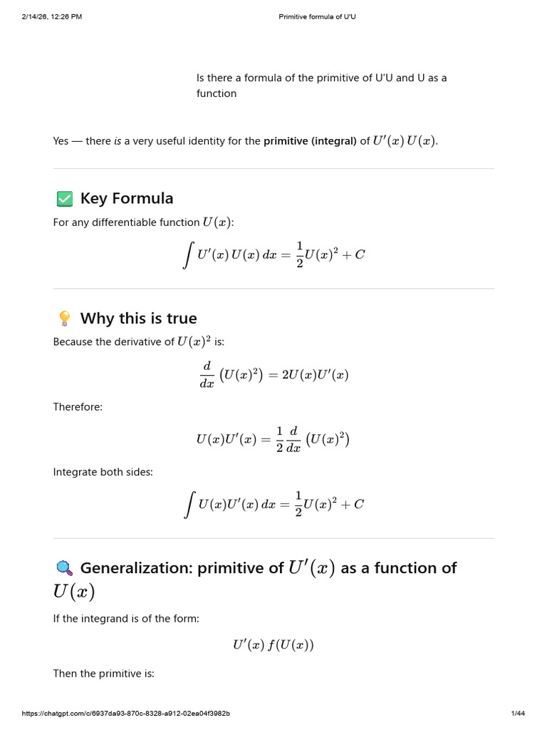 Primitive Formula of U'U | PDF | Sciences physiques | Chimie