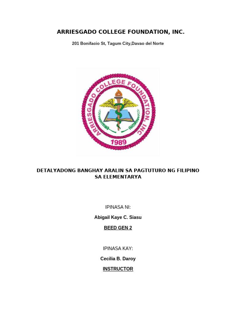 Detailed LP in Filipino | PDF