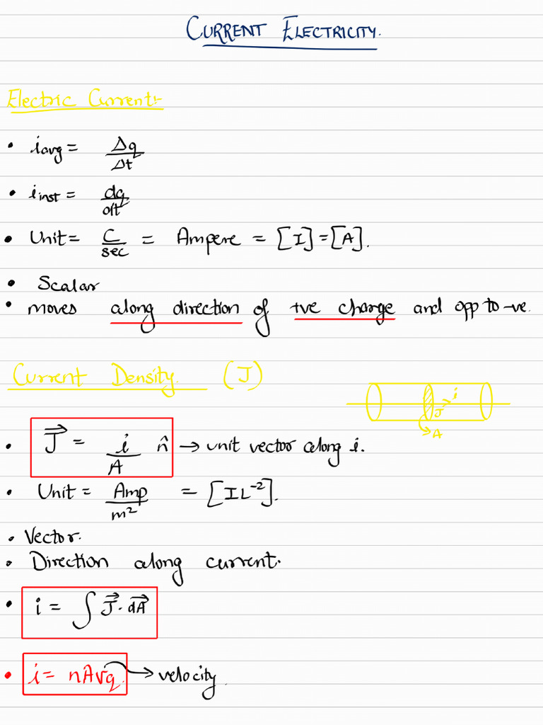 Physics Current Electricity 250517 132403 | PDF