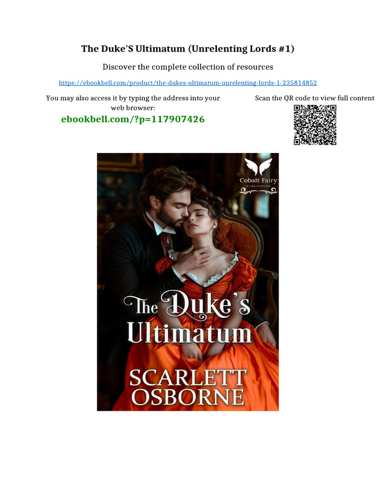 The Duke's Ultimatum (Unrelenting Lords #1) Full Chapters Included ...