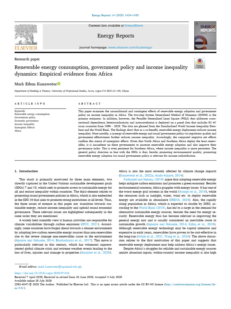 1-s2.0-S2352484725004378-main | PDF | Gini Coefficient | Economic ...