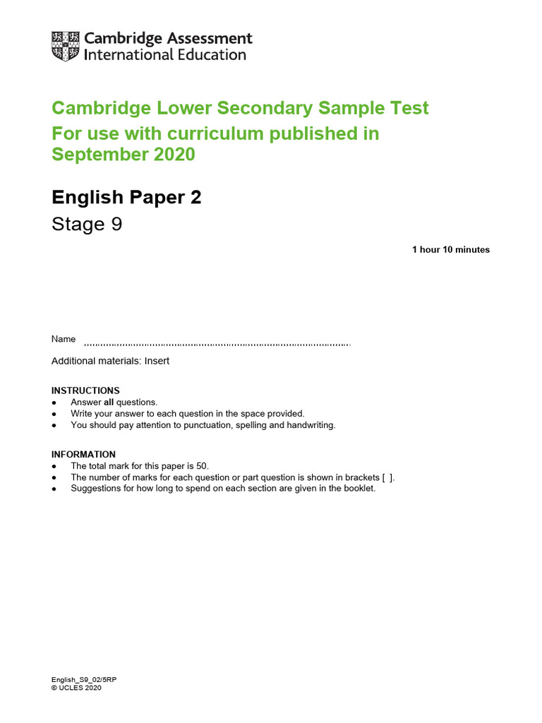 Test Paper 3 | PDF