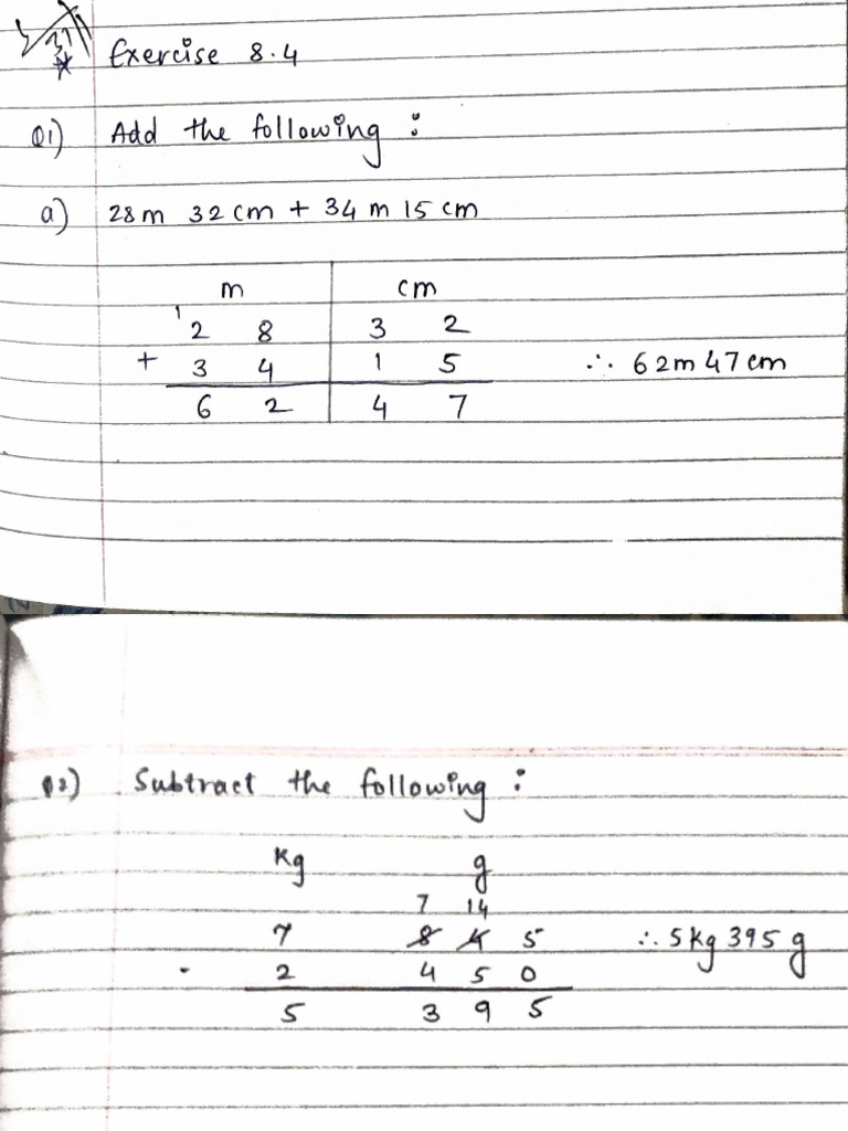 4th Maths H.W | PDF