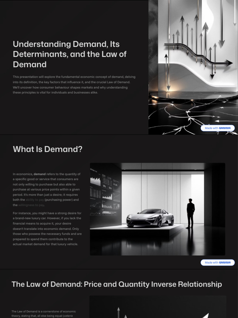 Understanding Demand Its Determinants and The Law of Demand | PDF ...