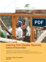 Learning From Disaster Recovery