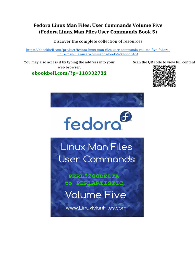Fedora Linux Man Files: User Commands Volume Five (Fedora Linux Man ...