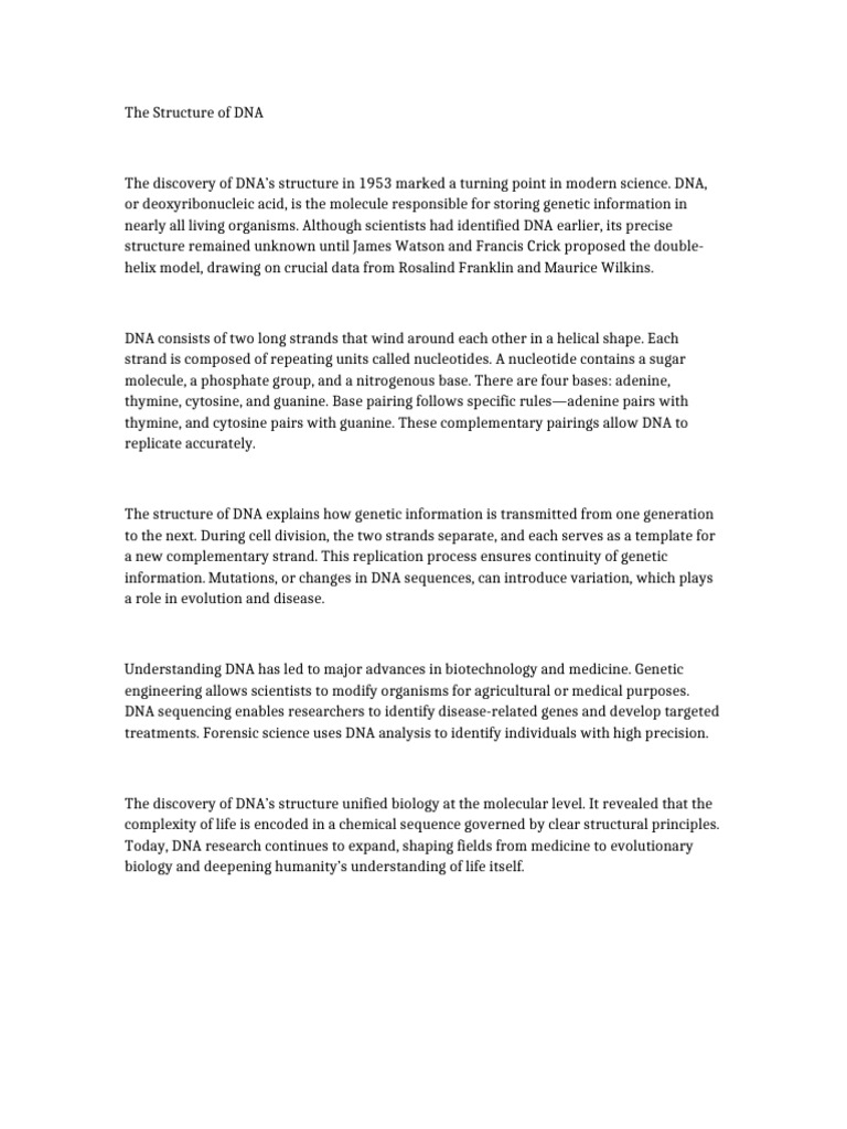 5 The Structure of DNA | PDF