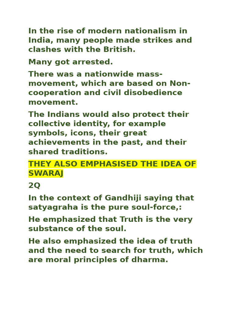 In The Rise of Modern Nationalism in India | PDF | Mahatma Gandhi ...