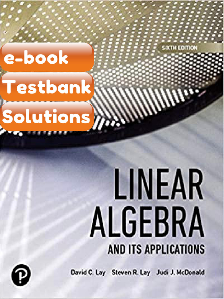 Testbank - Linear Algebra and Its Applications 6th Edition | PDF ...