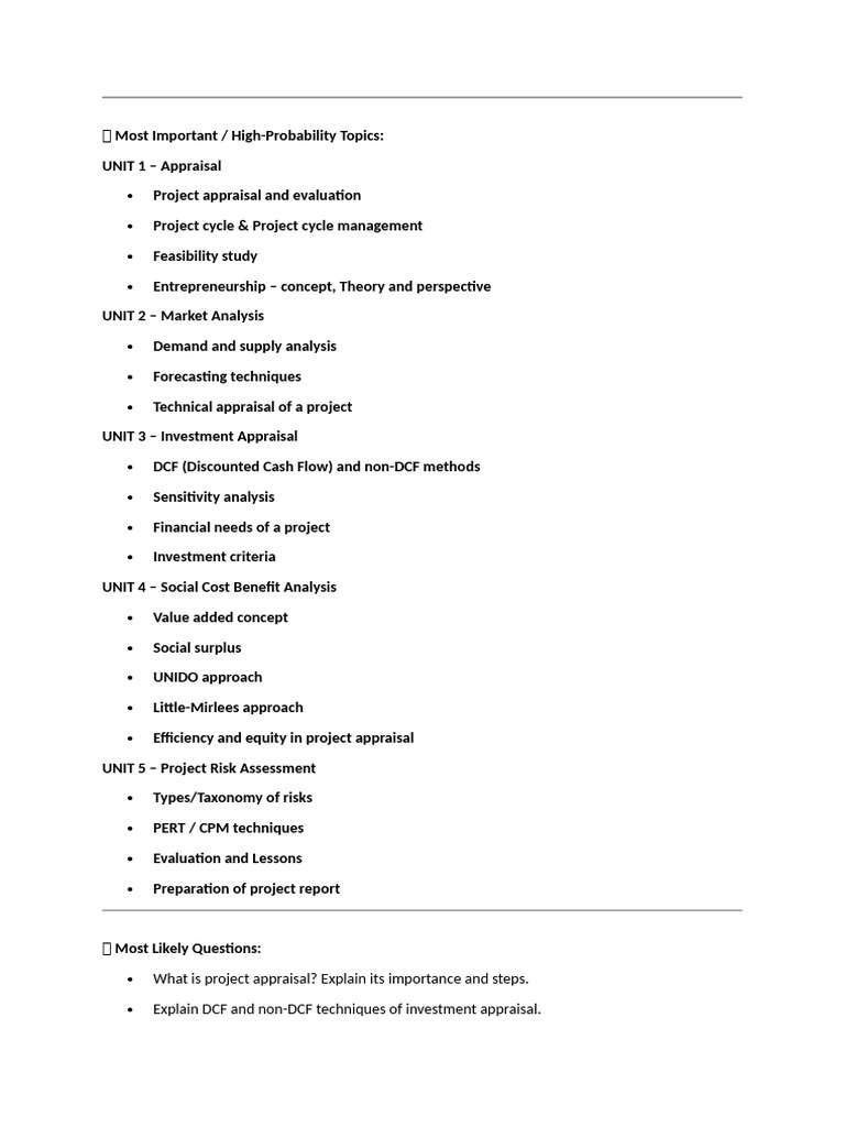 Most Important Topics To Findout | PDF
