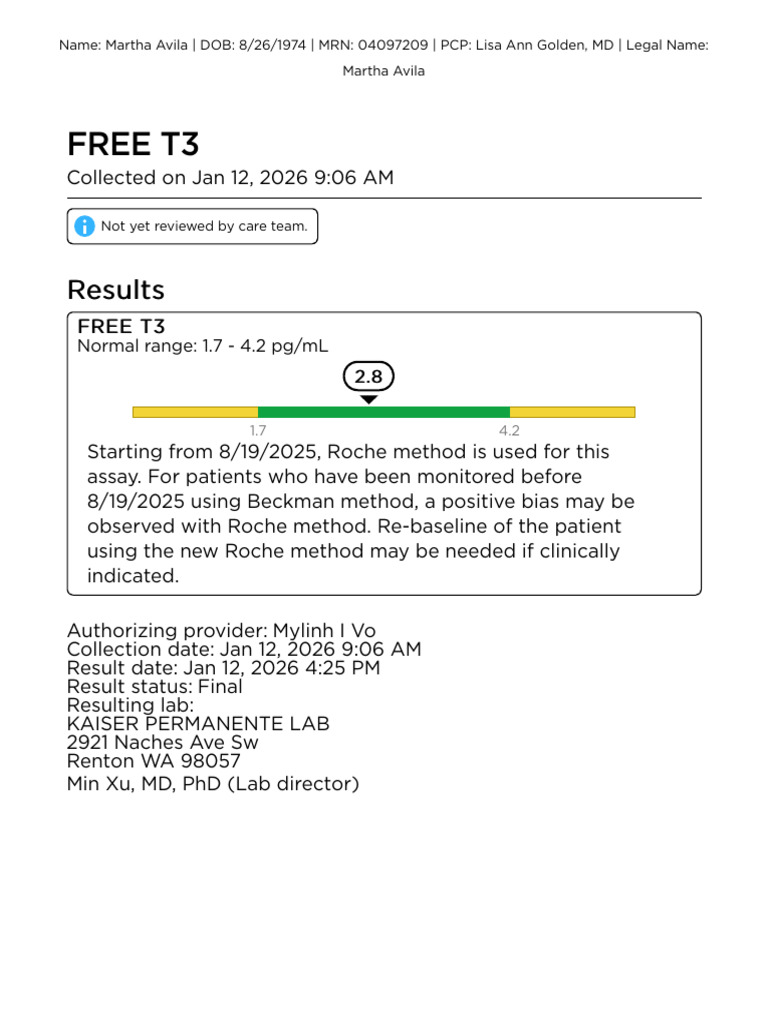 Kaiser Permanente - Test Details10 | PDF