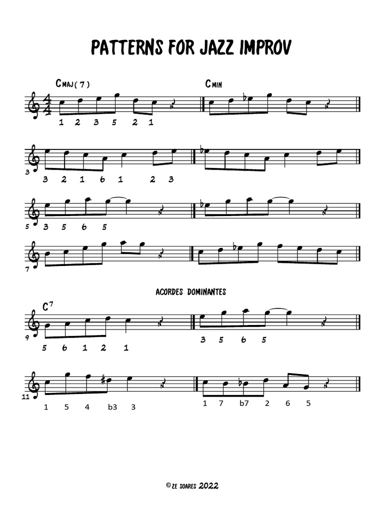 Patterns For Jazz Improv | PDF