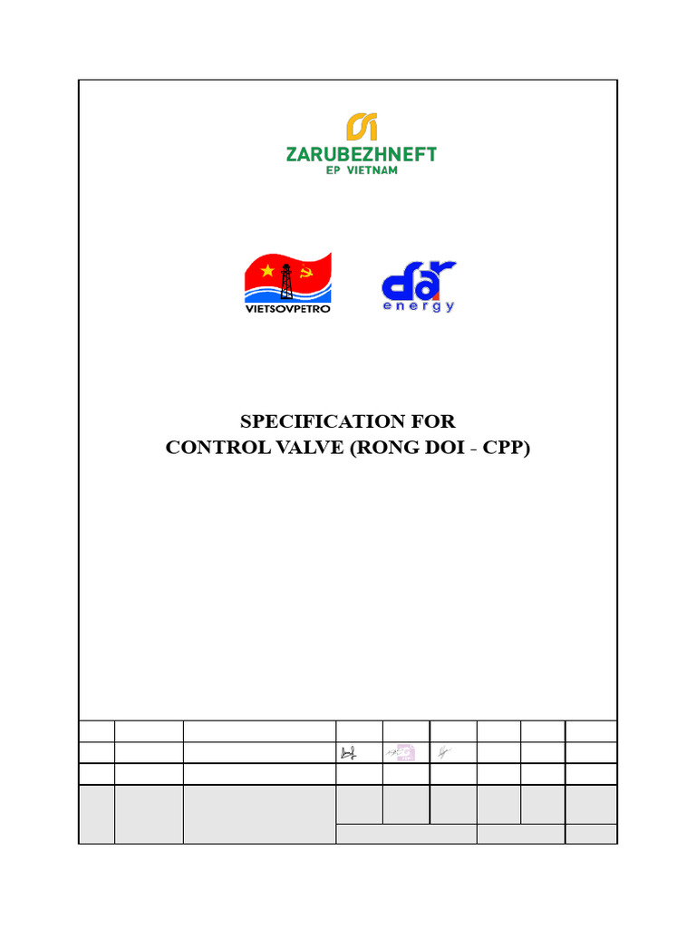9001-2300-Sj-0001 A1 Specification For Control Valve (Rong Doi - CPP ...
