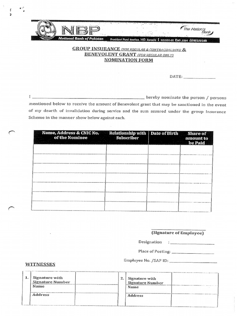 Oup Insurance Form | PDF