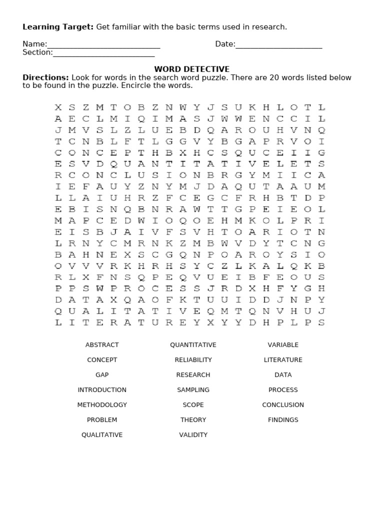 Word Search | PDF