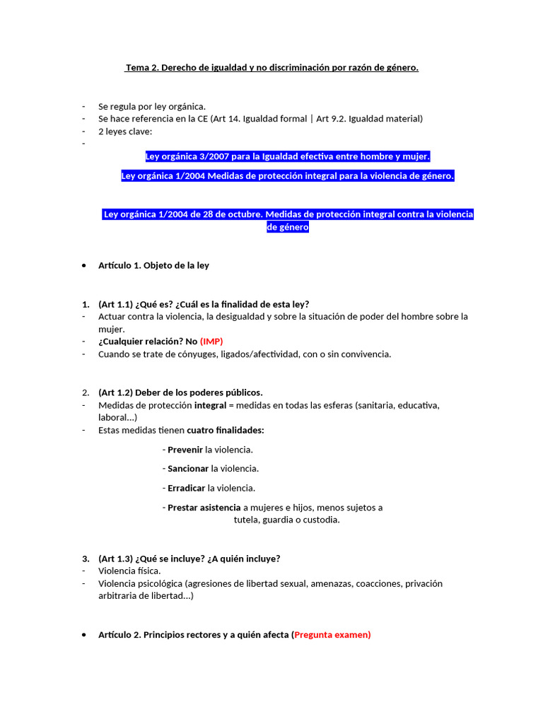 Tema 2. Violencia de Género | PDF | Acoso sexual | Discriminación
