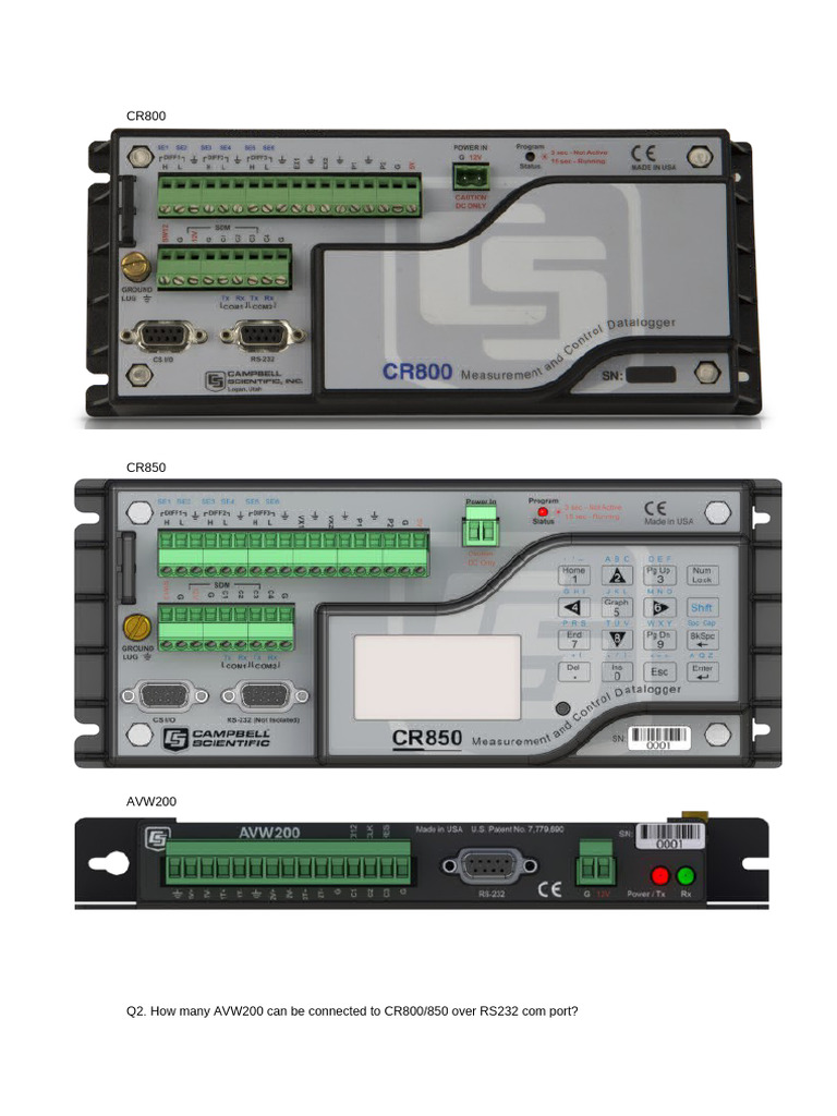 CR800 AM16 32B Connection | PDF