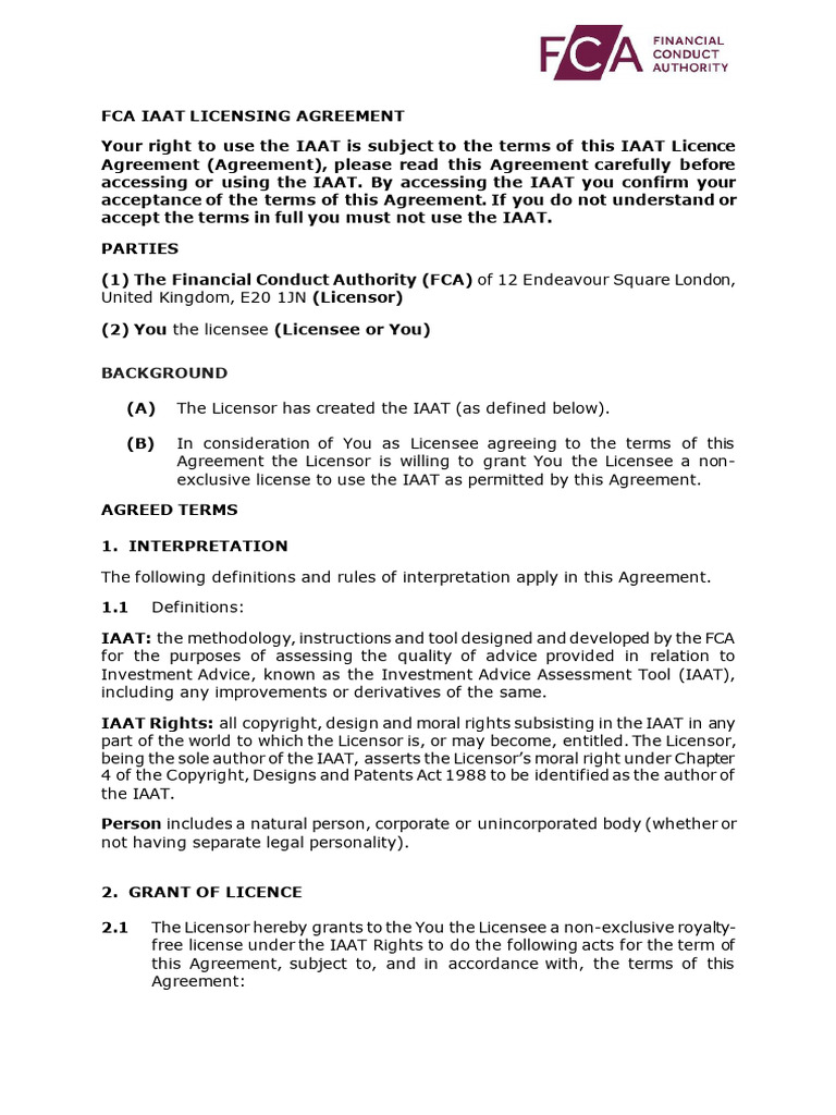 Iaat Licensing Agreement | PDF | License | Indemnity