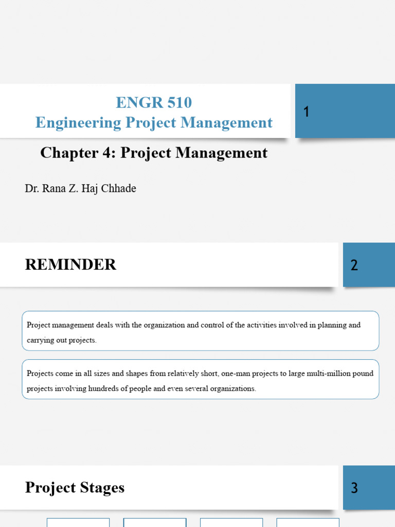 Chapter 4 - Project Management | PDF | Project Management