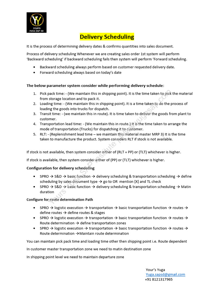 Delivery Scheduling Watermark | PDF | Transport