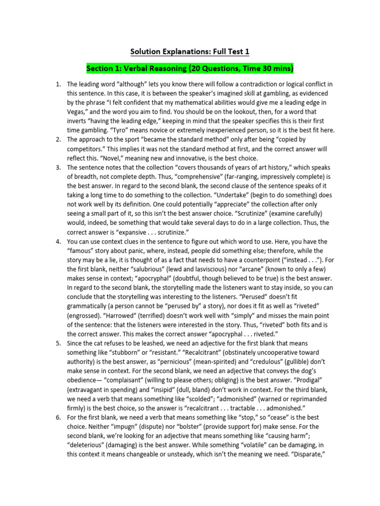 Solution Explanations - Full Test 1 | PDF | Photosynthesis | Slope