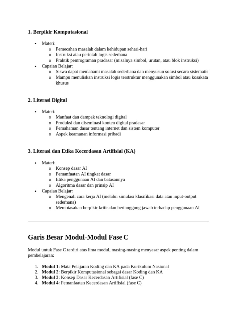 Ringkasan Materi Koding Modul 1 | PDF