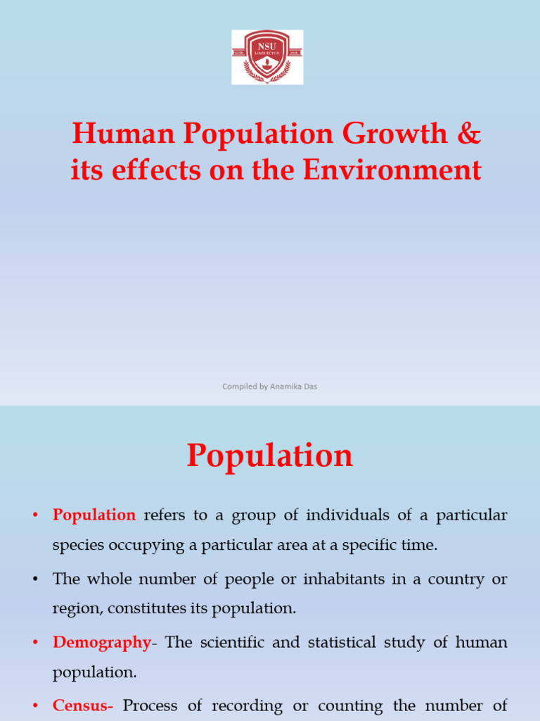 Human Population Growth Its Effects On The Environment | PDF | Cost Of ...