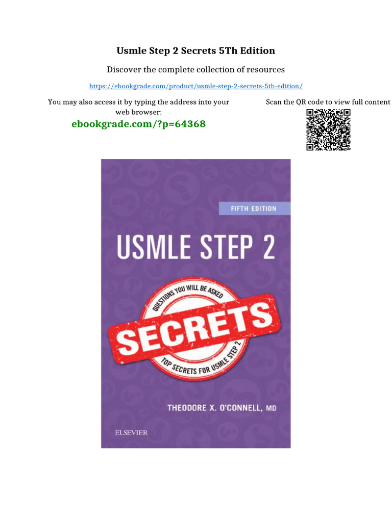USMLE Step 2 Secrets 5th Edition Full Digital Chapters | PDF ...