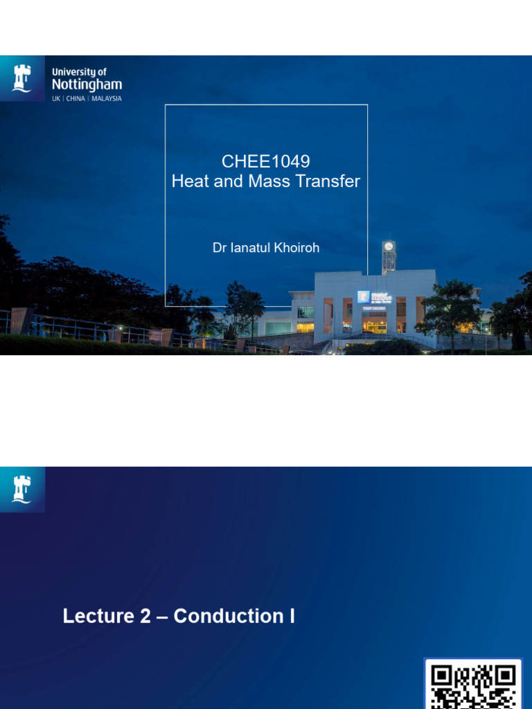 Lecture 2 - Conduction I | PDF | Thermal Conduction | Heat