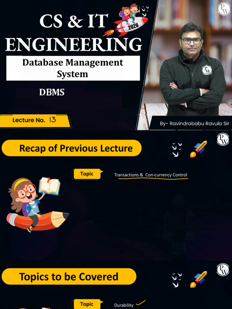 DBMS 13 - Class Notes | PDF