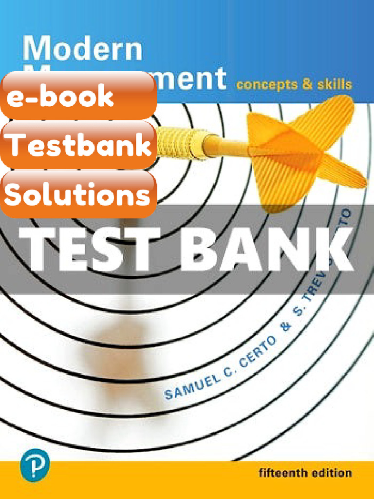 Testbank - Modern Management Concepts and Skills 15 Ed Certo | PDF ...