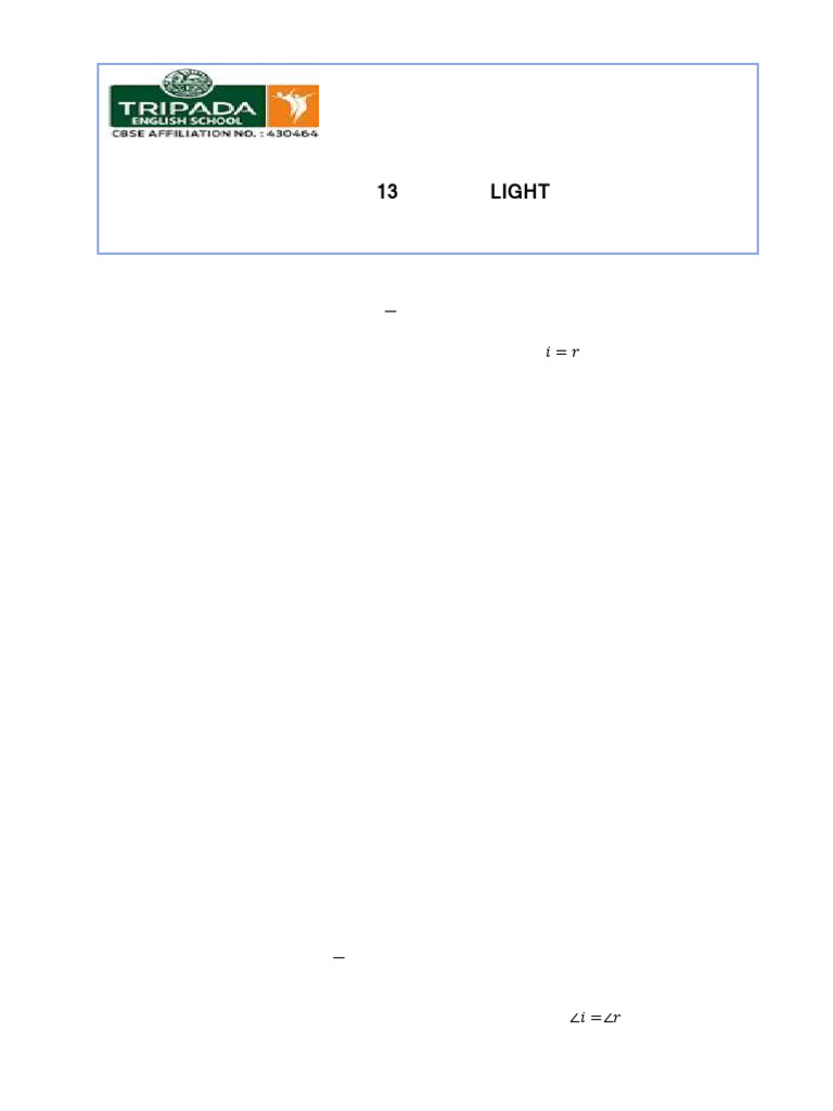 17219std-8 Science Ch-13 Light Extra Questions | PDF