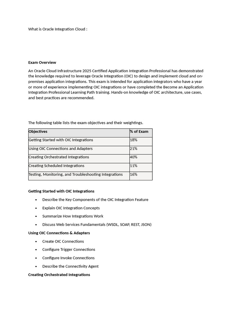 OIC Certification Exam | PDF