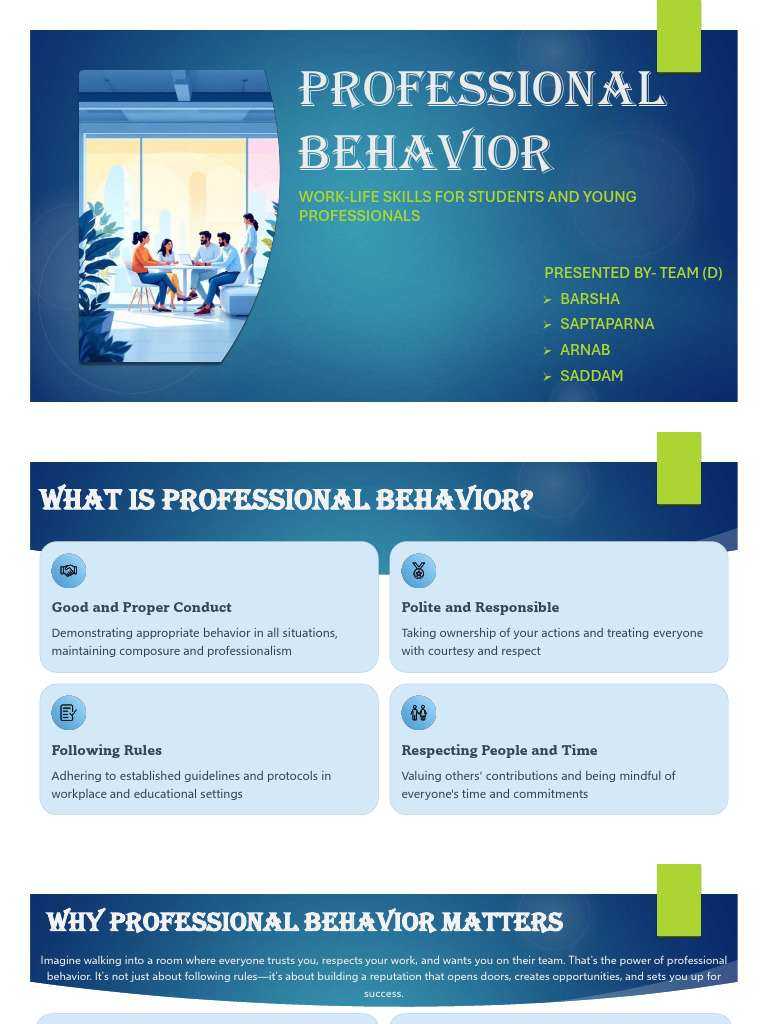 Professional Behavior Team D WA 366 SD PRB | PDF | Emotions | Empathy