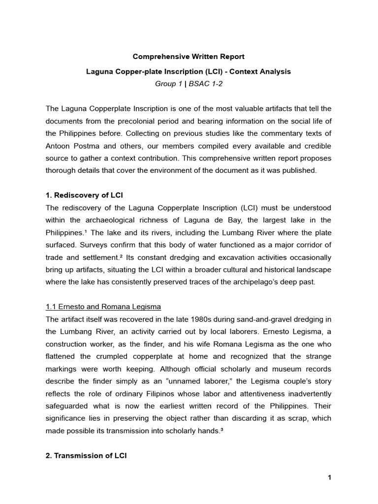 LCI ContextAnalysis WrittenReport | PDF