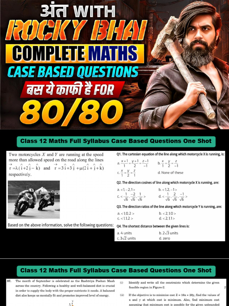 Case Based Questions One Shot Class 12 | PDF