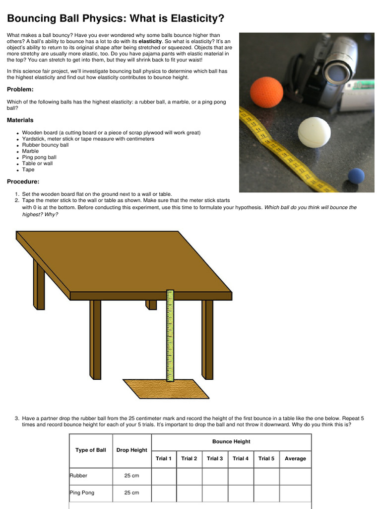 Ball Bounce Higher Dropped Greater Height | PDF | Potential Energy ...