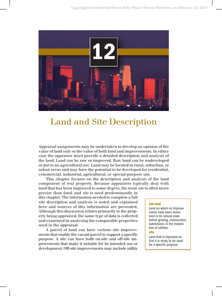 Chapter 12 - Land and Site Description | PDF | Land Lot | Surveying