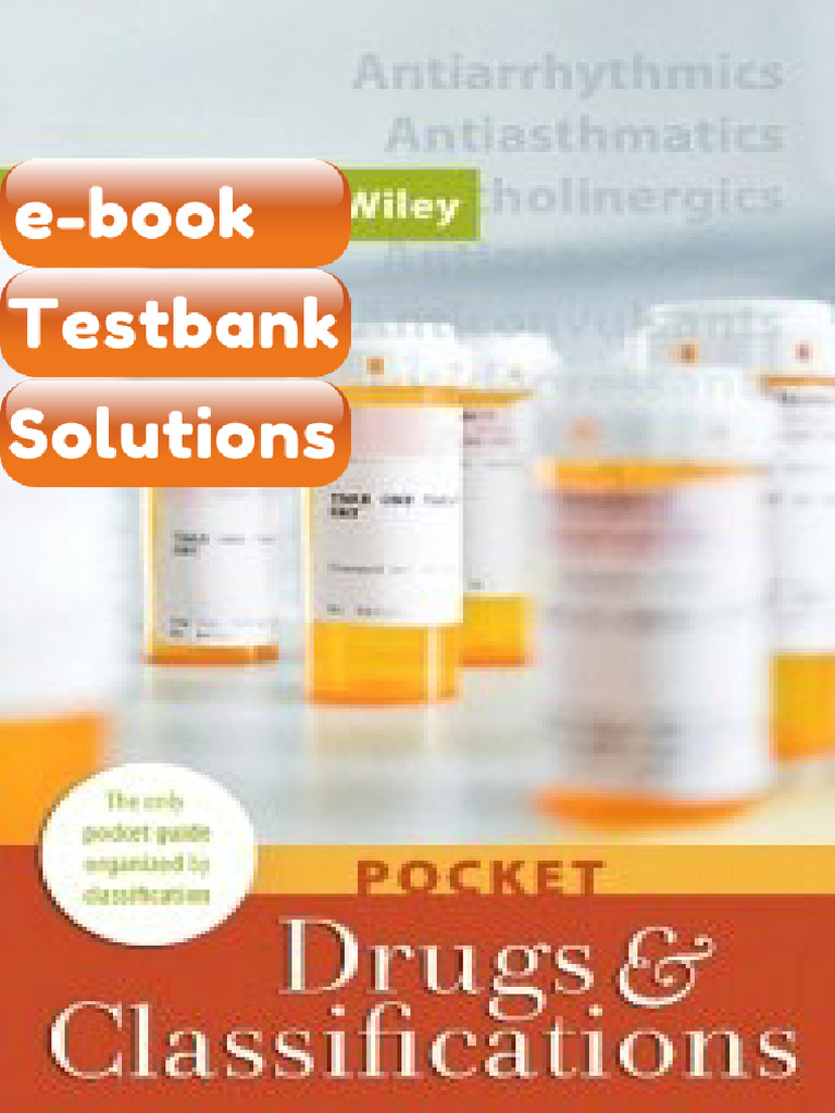 Pocket Drugs and Classifications Testbank & eBook | PDF | Clinical ...