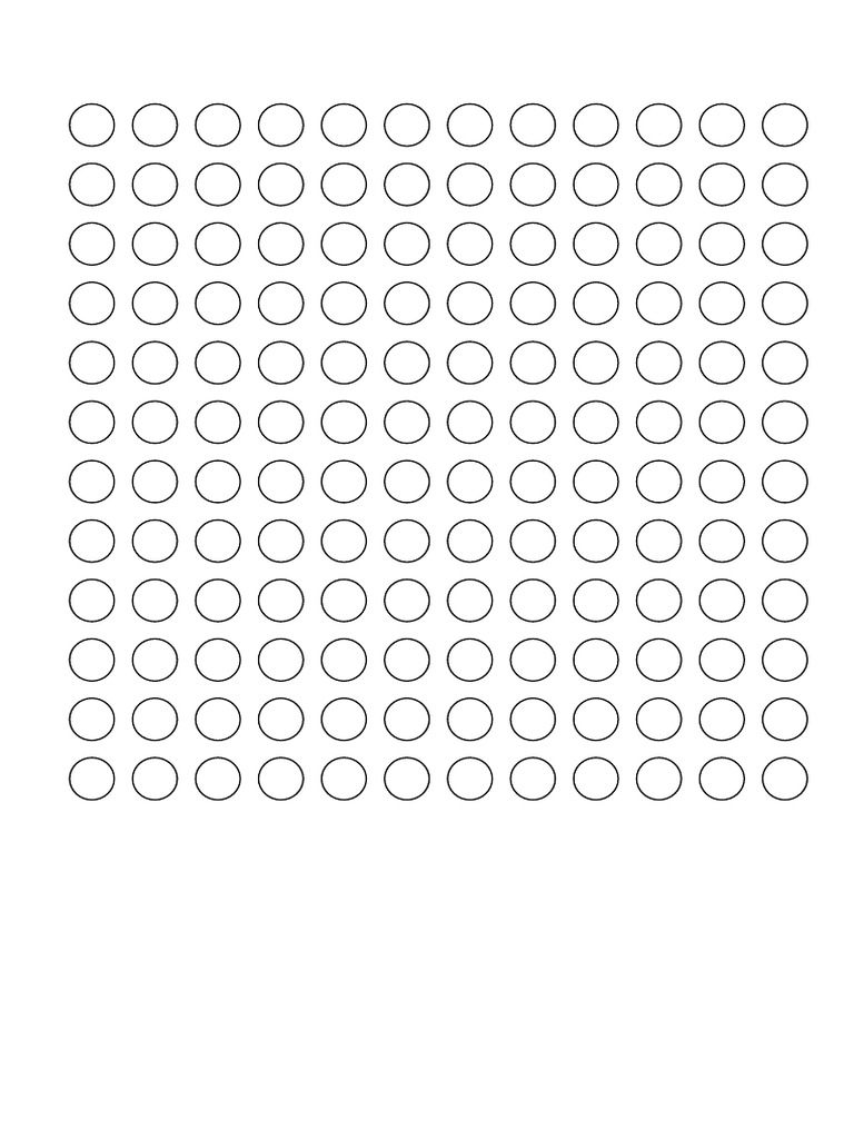 144 Hollow Circle Sheet | PDF
