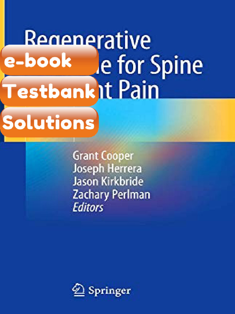 Testbank - Regenerative Medicine for Spine and Joint Pain | PDF ...