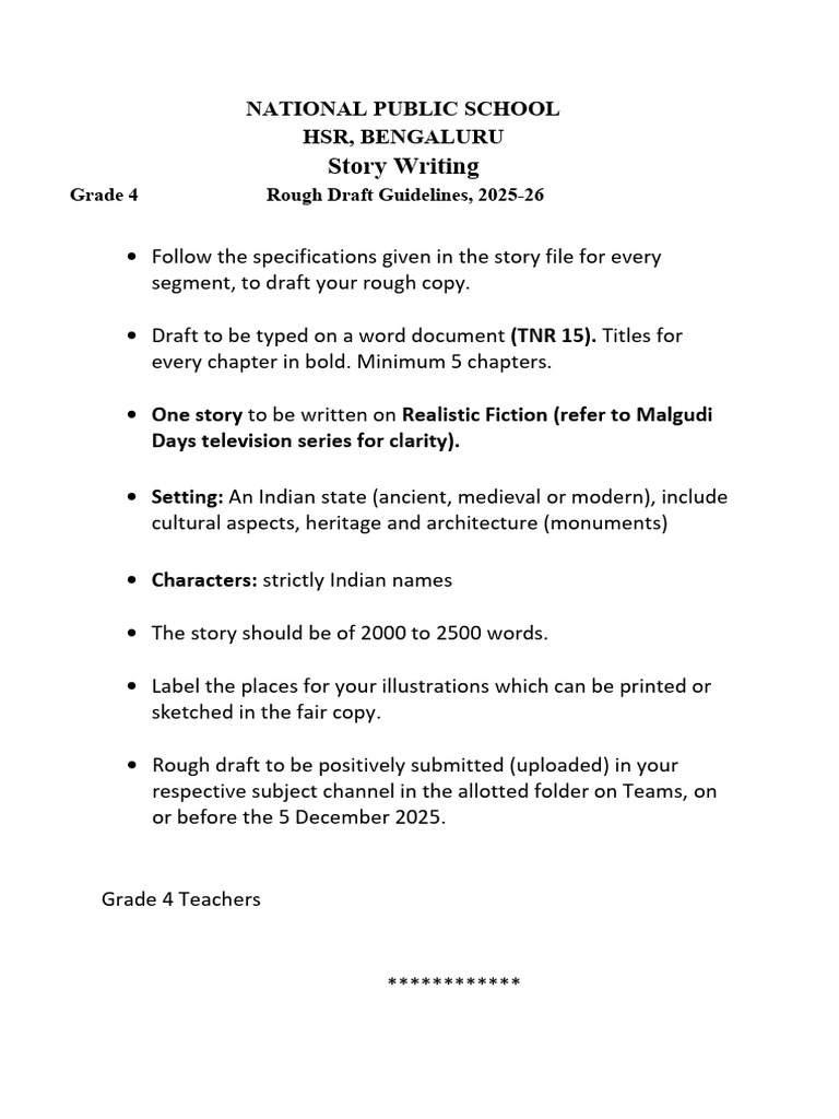 Rough Draft Guidelines | PDF
