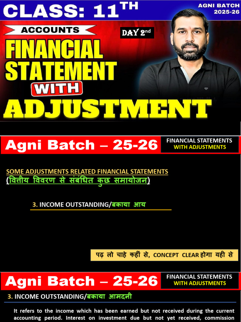 Day 2nd Financial Statements With Adjustments | PDF | Debits And ...