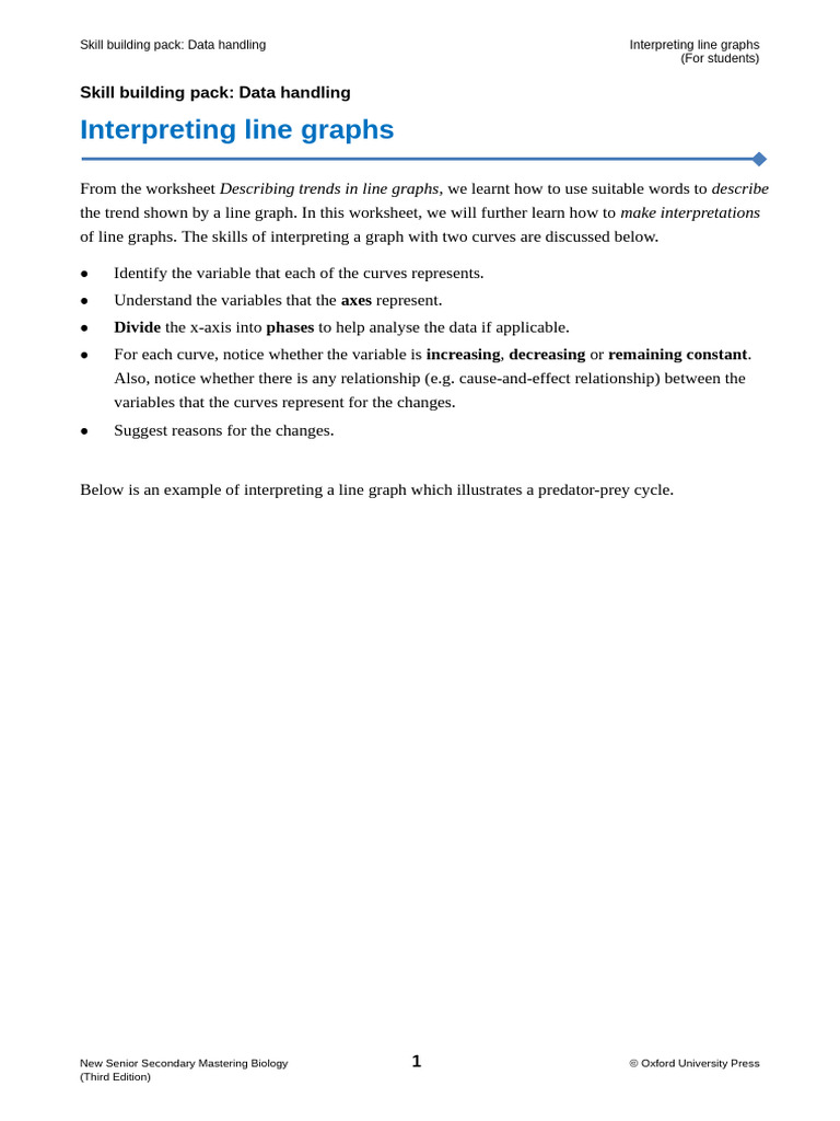 07data Handling Intrepret Line Graph Ss e | PDF | Predation | Shrub
