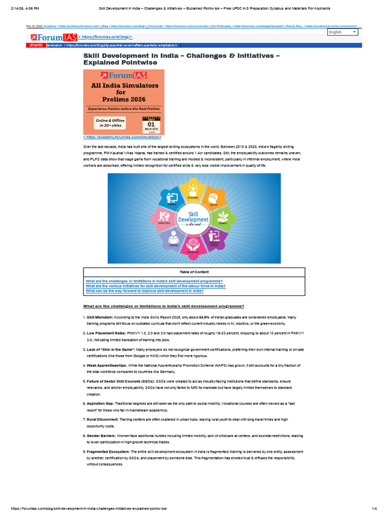 Skill Development in India - Challenges & Initiatives - Explained ...